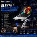 Paws & Chaos 360° Adjustable Aluminium Laptop Stand – Foldable Ergonomic Desk Riser