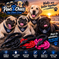 Paws & Chaos Reflective Rope Dog Lead – Padded Handle | 8mm & 10mm